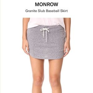 Monrow Granite Slub Baseball Skirt